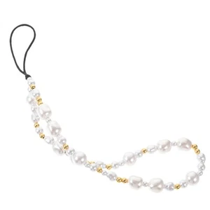 Mobile Phone Chain Sparkling Beaded Wrist Strap Lanyard Cellphone Charm - Photo 1 sur 12
