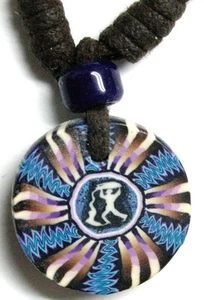 Zodiac Pendant - Aquarius (January 21- ebruary 19) (on cord with earring) - Picture 1 of 2