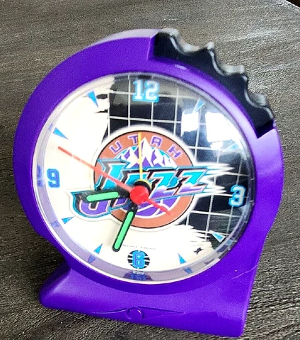 Vintage Sun Time NBA Utah Jazz Ergonomic Alarm Clock Cover