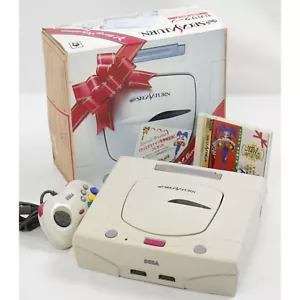Sistema de Consola Sega Saturn BLANCO Noches de Navidad en Caja HST-3220 64019426 NTSCJ - Imagen 1 de 19