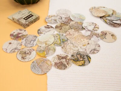 Sticker Hemisphäre, Weltkarte, 46 Stück, Stickerset, Aufkleber - Bild 1 von 3