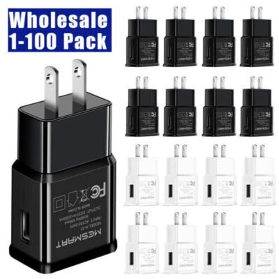 2A 5V USB Wall Charger Power Adapter Plug Supply Charging Brick Bulk Wholesale - Image 1 of 4