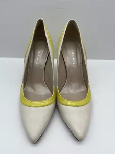 Karen Millen Stilettos Cream & Yellow Leather Pumps Size EUR 38 - Picture 1 of 14