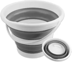 Car Collapsible Bucket with Handle,10L 2.6 Gallon Retractable Car Wash Bucket fo - Picture 1 of 7