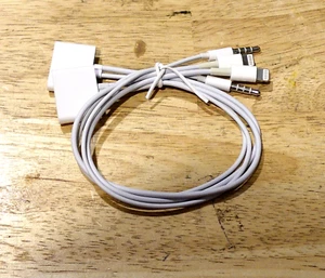 2 Pack 8Pin 3.5mm To 30P Dock Converter Adapter Charger Cable iPhone,5,6,iPod - Picture 1 of 4