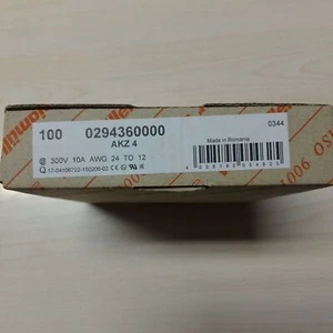 Pack 100 New Straight-through Terminal Blocks For Weidmuller AKZ 4 0294360000 #A - Bild 1 von 4