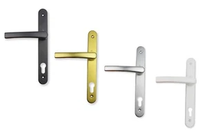 Roto UPVC Türdrücker 245 mm Platte 200 mm Fix 92 mm Pz Gold-Weiß-Silber Lieferbar - Bild 1 von 12