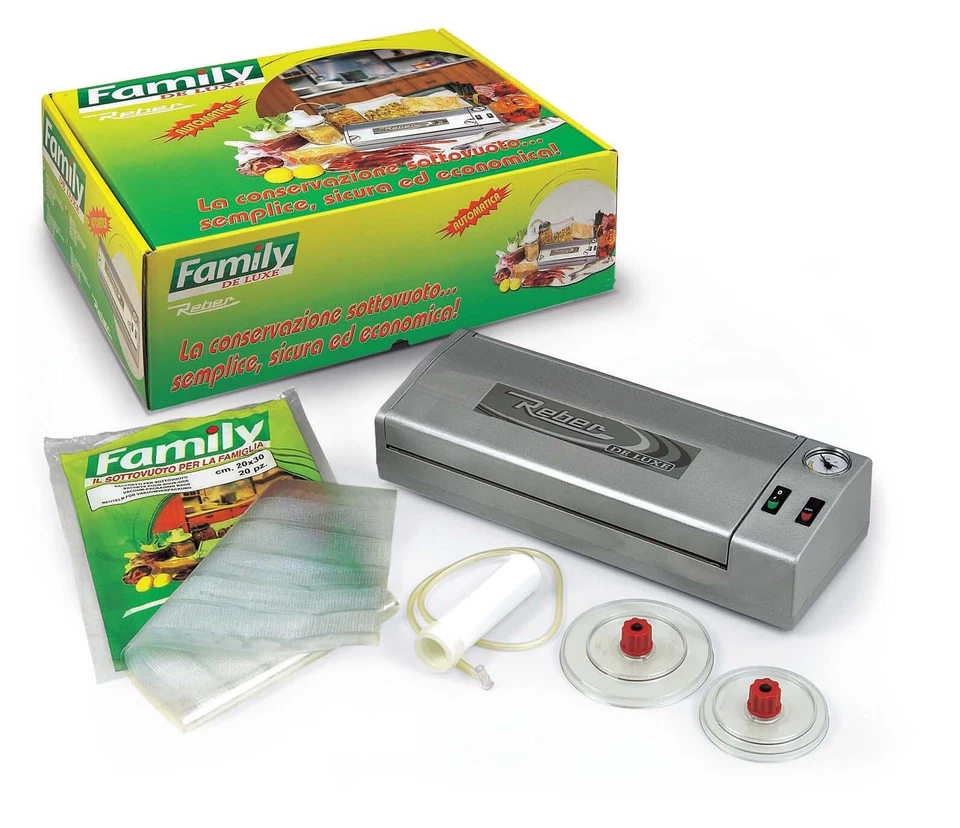 Reber Family Delux Full Optional grigia macchina sottovuoto sigillatrice 9701NF - Immagine 1 di 1