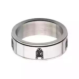 Star Wars Lizenzierter authentischer R2-D2 Edelstahl Spinner Ring - Bild 1 von 3