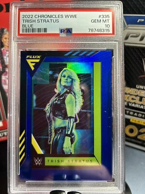 TRISH STRATUS: 2022 Panini Chronicles WWE🔥#/99 BLUE PRIZM FLUX🔥PSA 10 Legends - Image 1 of 3