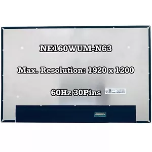 NE160WUM-N63 16 Zoll 1920×1200 Matrix LCD Bildschirm Ersatz 30 Pins 60Hz IPS NEU - Bild 1 von 2