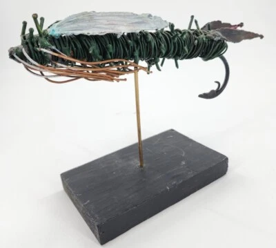 Trudi Gilliam PRINCE NINFA Señuelo de Pesca Cobre Metal Arte Escultura 10" Artesanal  Foto 1 de 4