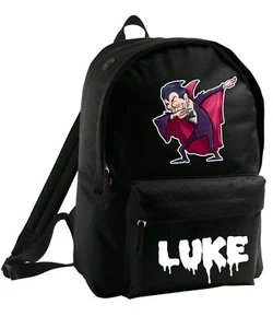 Mochila Dab Vampiro Niños Halloween Bolso Personalizado Nombre de Escuela Niñas Niños Genial - Imagen 1 de 11