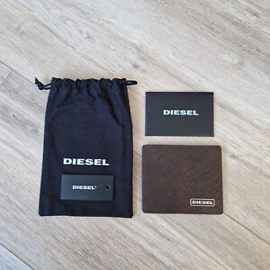 DIESEL JOHNAS Leather CARD CASE Slim 4 Compartments Black Brown