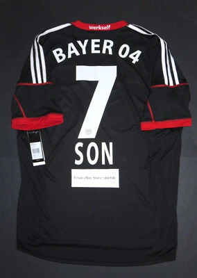 Authentic 2013-2015 Adidas Bayer Leverkusen Son Heung Min Korea Jersey Shirt Kit - Image 1 of 4