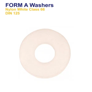 M12 - 12mm FORM A FLAT WASHERS NYLON PLASTIC CLASS 66 - DIN 125 - Picture 1 of 1