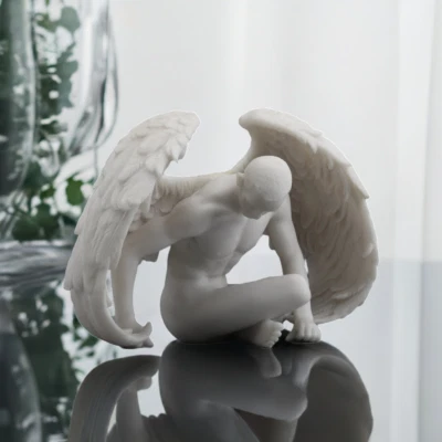 Angel Naked Man with Wings Statue - Image 1 of 4