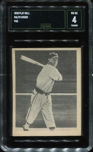 Play Ball 1939 R334 #115 Ralph Kress Detroit Tigers (estuche superior) - GMA 4 en muy buen estado/ex - Imagen 1 de 2