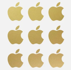Apple logo Overlay Vinyl Decals Phone Laptop Stickers Set of 9 You Choose Color - Picture 1 of 7