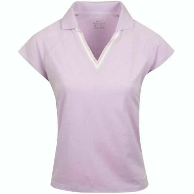 Nike Golf Burnout Knit Short Sleeve OLC Golf Polo Lilac Mist Womens Small NEW - Image 1 of 4