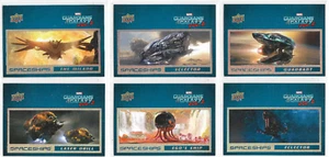 2017 Upper Deck Guardianes de la Galaxia Vol 2 - Juego de 6 cartas de persecución de naves espaciales casi nuevo - Imagen 1 de 2