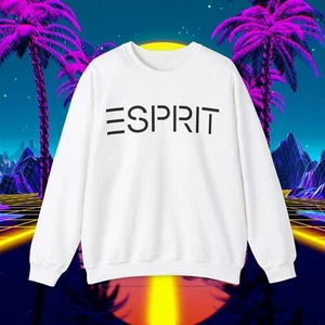 Custom ESPRIT Vintage 80er Design Sweatshirt Schwarz Weiß Unisex Pullover Shirt - Bild 1 von 7