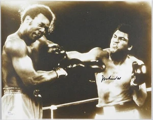 Foto sepia firmada de Muhammad Ali 11x14 autenticada por la JSA - Imagen 1 de 4
