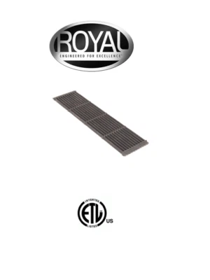 Royal Range 1800 Top Grate, 6" x 24", Cast Iron,  RCB SERIES CHAR BROILER - Image 1 of 4