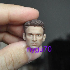 1:12 Captain America Chris Evans Head Sculpt Carved For 6" Male SHF Figure toys - Picture 1 of 6