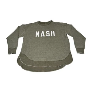 Felpa girocollo donna NASH The Nash Collection media verde bianco lettere - Foto 1 di 5