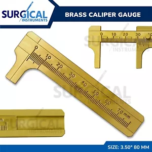 Calibre pinzador de latón de 3,50" 80 mm deslizante barnier gema cuentas joyería joyeros herramienta - Imagen 1 de 8