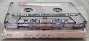 used Fuji DR-I 60 blank cassette (has label BBC Lorenz Hart + Arthur Siegel song - Picture 1 of 2