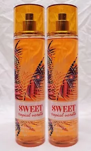 2 Bath & Body Works SWEET TROPICAL VANILLA Fine Fragrance Body Mist Spray - Picture 1 of 1