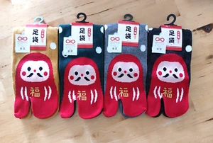 Japanese Women's Daruma Design Tabi Socks 22-25cm Made In Japan - Picture 1 of 2