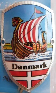 Denmark Danmark Ship New Shield Hiking Badge Stocknagel Medallion G9821 - Picture 1 of 2