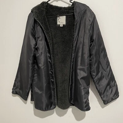 Chaqueta abierta forrada de lana Colorado para mujer con capucha carbón talla S invierno informal Foto 1 de 4