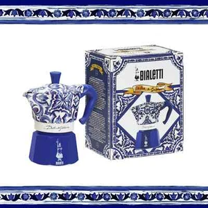 Bialetti Dolce & Gabbana Moka Express Blue Mediterraneo Limited Edition #705EK75 - Picture 1 of 4