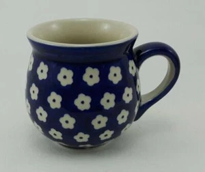 B-Ware Bunzlauer taza de cerámica BOHEMIA MINI taza azul/blanco 0,18 L (K067-70M - Imagen 1 de 5