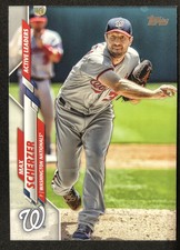 2020 Topps Update #U66 Max Scherzer Washington Nationals