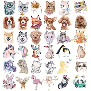 36 Sheets Animal-Themed Temporary Tattoos – Zoo-Inspired 36ATZ1 - Picture 1 of 10