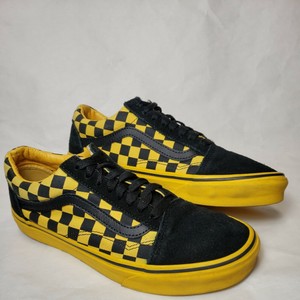 vans black yellow checkered
