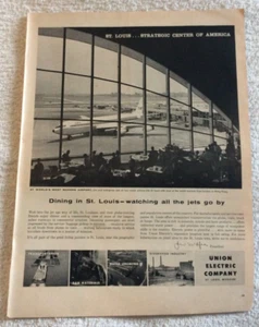 Union Electric Company Airport Airlines St.Louis Missouri Vintage Print Ad 1959 - Imagen 1 de 5