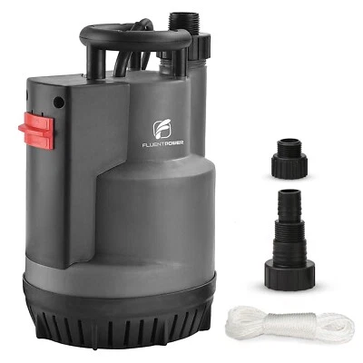 FLUENTPOWER 1/2HP Submersible Utility Pump 2500GPH Auto/Manual Modes Sump Pump