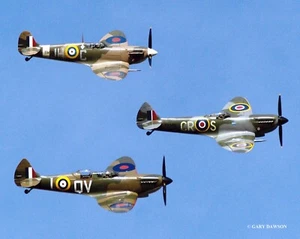 Mouse Mat Aerial pic of three spitfires flying in formation - Picture 1 of 1