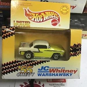 1996 HOT WHEELS JC Whitney '55 Chevy Giallo Bianco 1/64 Nuovo con scatola Die Cast Limited - Foto 1 di 4