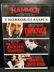 3 Film Hammer Horror Set (DVD, 2013, 2-Disc Set, Widescreen)-Horror- OOP - Imagen 1 de 3