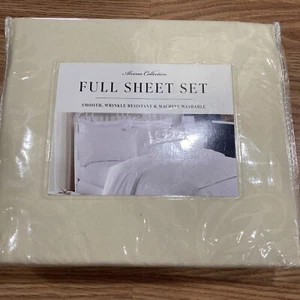 Alvena Collection Full Sheet Set Beige Wrinkle Resistant, Polyester 4 Pieces - Picture 1 of 7