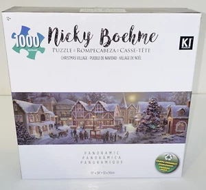 2018 KI Puzzles Nicky Boehme Panorama Weihnachtsdorf 1000 Teile Puzzle - Bild 1 von 8