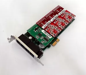 Atcom AXE400PL-13 4 Port Analog PCI-E Asterisk Low Profile Card with 1 FXS 3 FXO - Picture 1 of 1