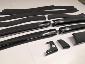 BMW X5 E70 BLACK Alcantara Interior trim set 11 PCS OEM REFINISHED LHD - Picture 1 of 4